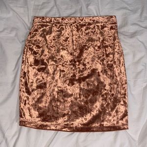 Velvet Mini Skirt